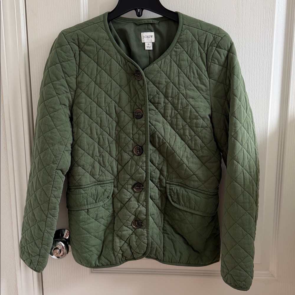 J. Crew Olive women Quilted Jacket